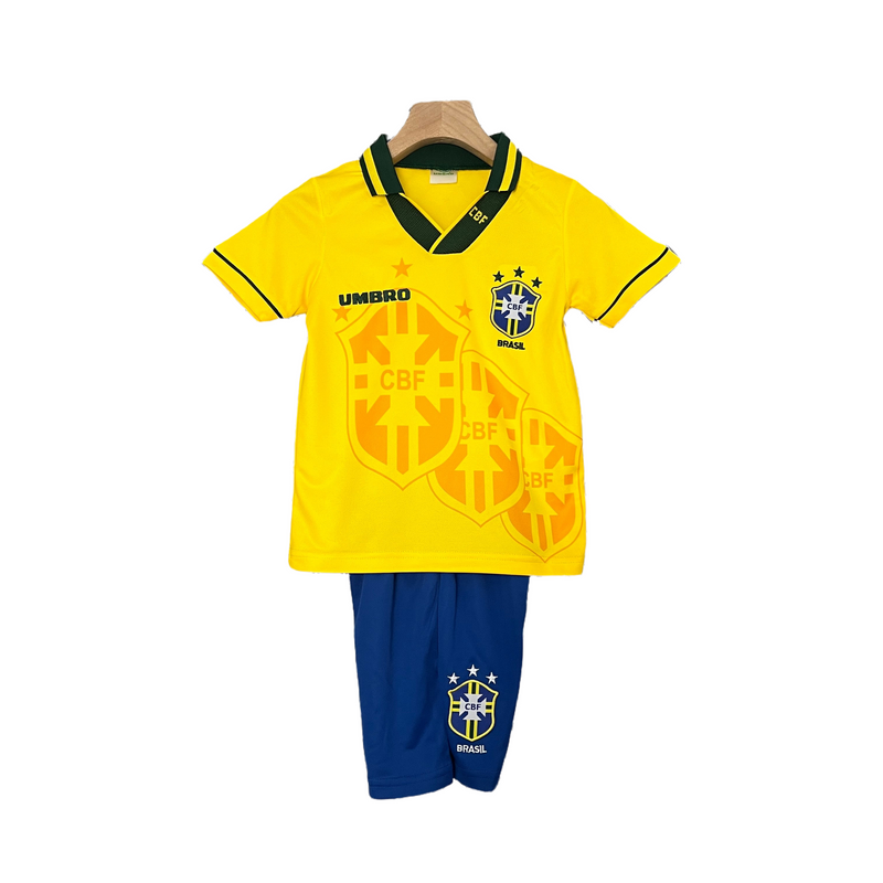 CAMISETA BRASIL I 94 CONJUNTO INFANTIL (RETRO) - TIENDA DEL JUGADOR