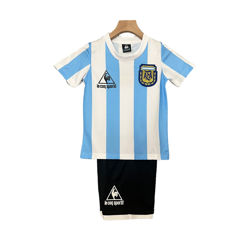 CAMISETA ARGENTINA I 1986 CONJUNTO INFANTIL (RETRO) - TIENDA DEL JUGADOR