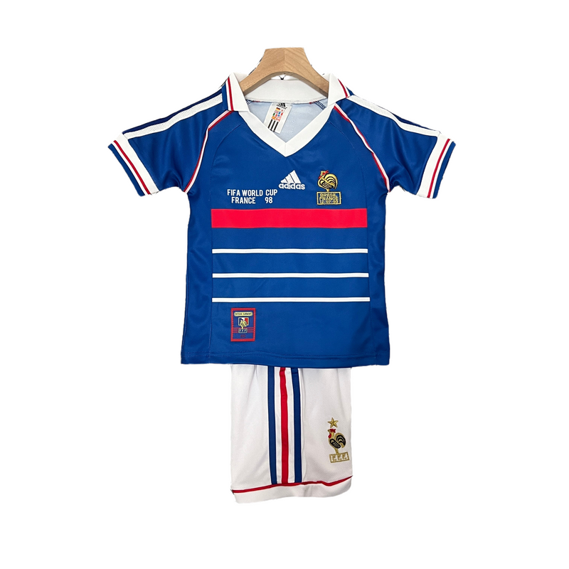 CAMISETA FRANCIA I ESPECIAL FINAL MUNDIAL 98 CONJUNTO INFANTIL (RETRO) - TIENDA DEL JUGADOR