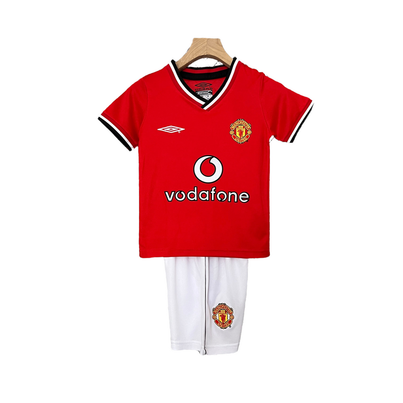 CAMISETA MANCHESTER UNITED I 00/01 CONJUNTO INFANTIL (RETRO) - TIENDA DEL JUGADOR