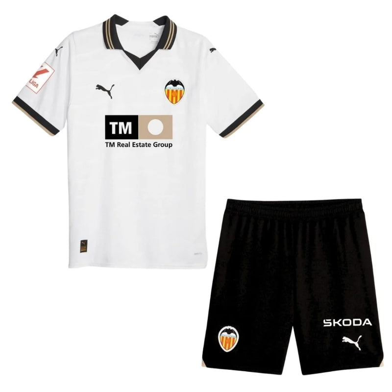 CAMISETA VALENCIA I 23/24 CONJUNTO INFANTIL - TIENDA DEL JUGADOR