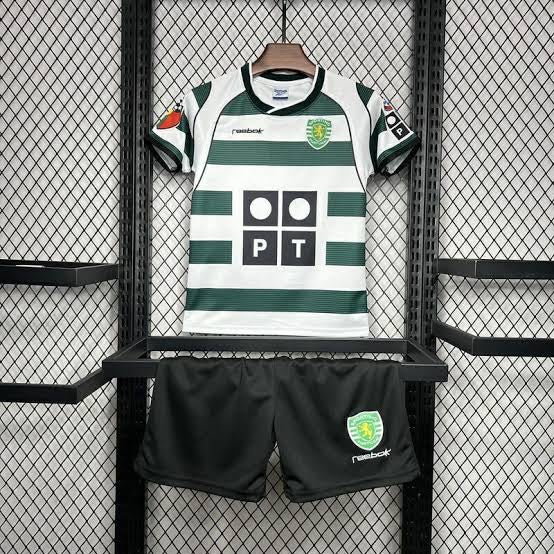 CAMISETA SPORTING 2001/03 CONJUNTO INFANTIL (RETRO)