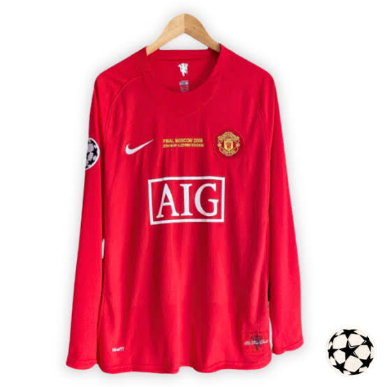 MANCHESTER UNITED I 07/08 - HOMBRE (RETRO) MANGA LARGA- CHAMPIONS LEAGUE