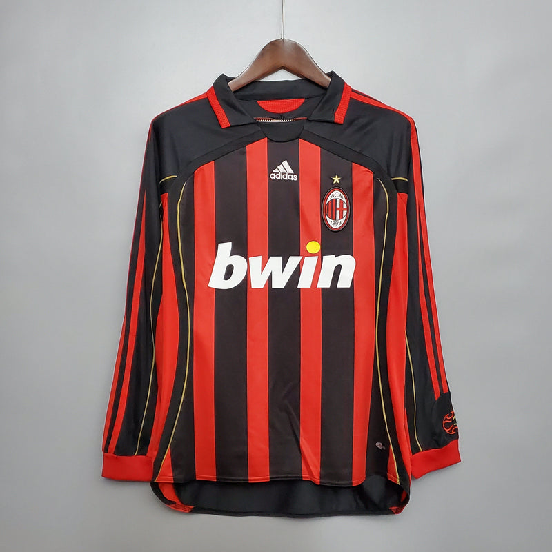 MILAN V 06/07 HOMBRE (RETRO) MANGA LARGA - TIENDA DEL JUGADOR