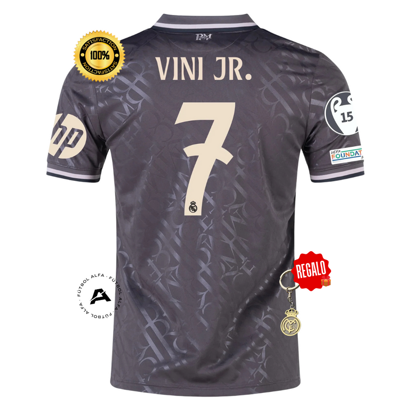 CAMISETA REAL MADRID III 24/25 HOMBRE - VINI JR 7 - CON PARCHE CHAMPIONS LEAGUE