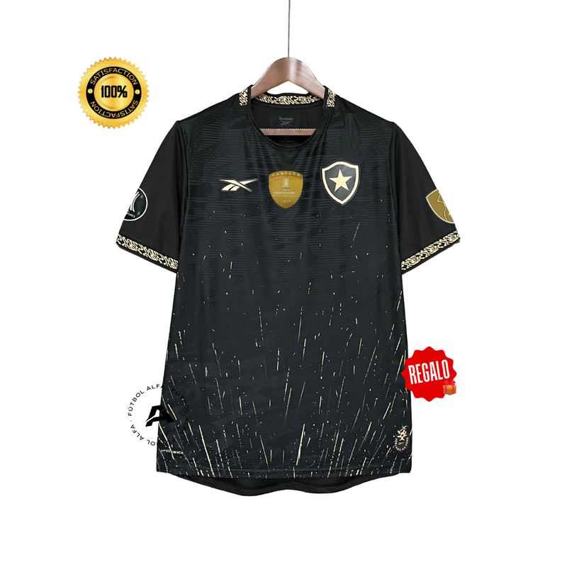 CAMISETA BOTAFOGO III COM 24/25 - COM PATCHS CAMPEÃO LIBERTADORES - HOMBRE