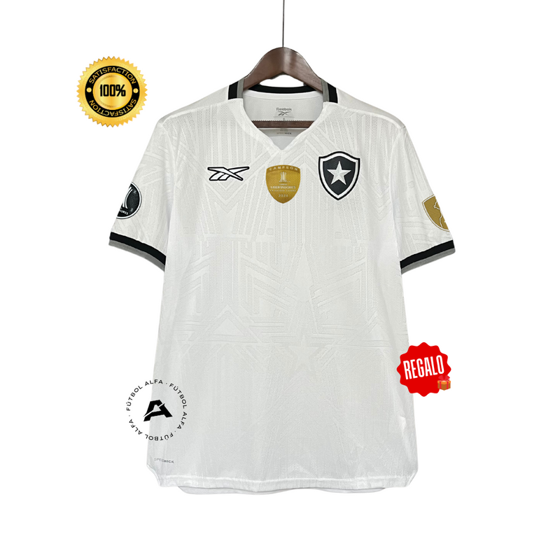 CAMISETA BOTAFOGO II COM 24/25 - COM PATCHS CAMPEÃO LIBERTADORES - HOMBRE