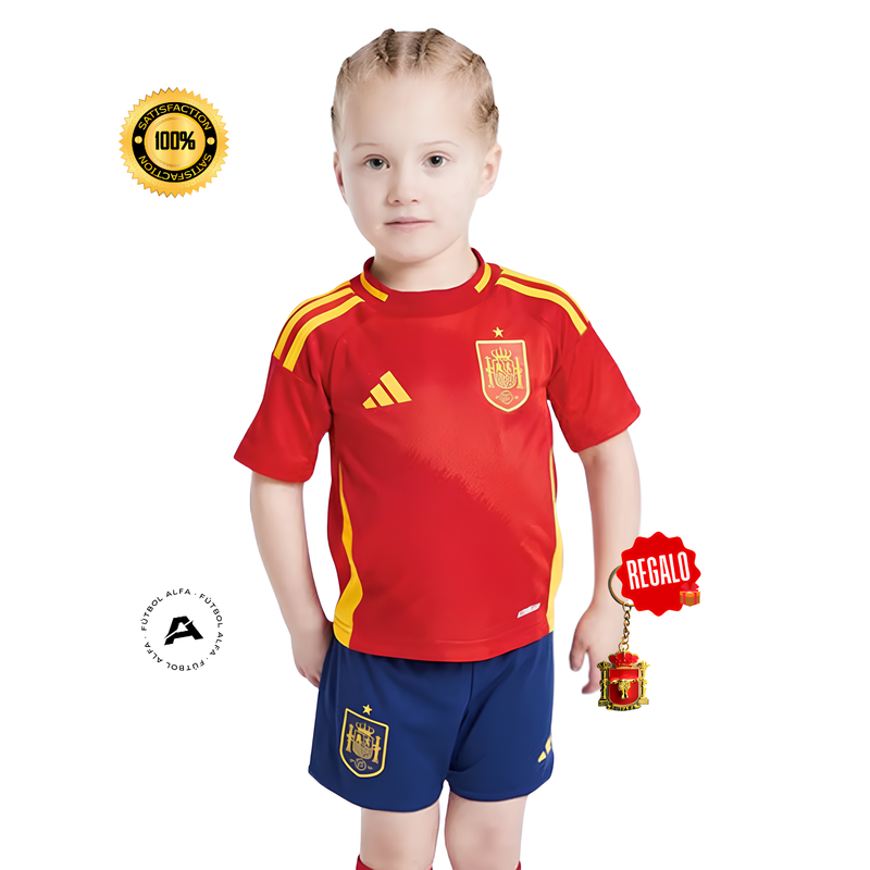 CAMISETA ESPAÑA I EURO 2024 CONJUNTO INFANTIL