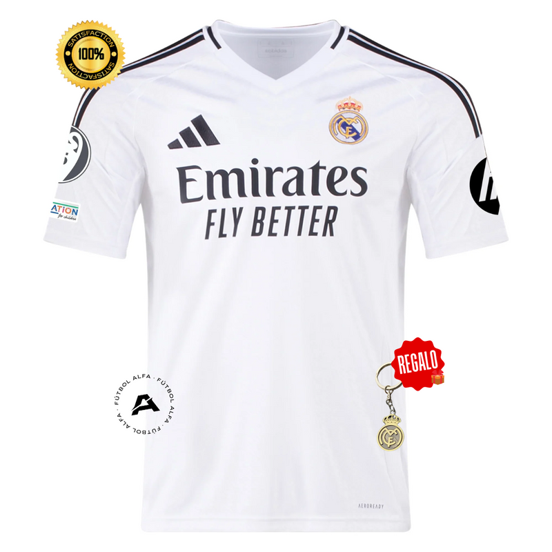 CAMISETA REAL MADRID I 24/25 HOMBRE - CON PARCHES CHAMPIONS LEAGUE